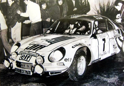 Jean-Luc Thérier - Marcel Callewaert
17º Tour de Corse 1973. Alpine-Renault A110 1800 (9026 HN 76). Clasificado 3º.

Del 1 al 2 de Diciembre, Ajaccio, Córcega, Francia.
Superficie: asfalto - nieve.

El Rally tenia un total de 1080 km de los que 511.70 km divididos en 21 tramos eran especiales.
8 de ellos fueron cancelados, de SS8 a SS15).
SS8 Argiusta - Forciolo de 15.40 km.
SS9 Bottacina - Cortichiato de 10.50 km.
SS10 Tavera - Bastelica de 17.10 km.
SS11 Bastelica - Cauro de 18.80 km.
SS12 Panelca - Ghisoni de 34.60 km.
SS13 Ghisoni - Cross de 16.60 km.
SS14 Muracciole - Rospigliani de 13.00 km.
SS15 Ponte Leccia - Morosaglia de 13.90 km.

Se inscribieron 50 equipos, tomaron la salida 50, finalizaron 22.
@
Palabras clave: ;Renault;Alpine;Corcega;1973;A110;Corse