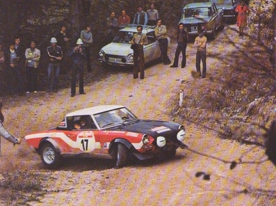 Giulio Bisulli - Arturo Zanuccoli
15º Rally Sanremo 1973. Fiat 124 Abarth Rallye. Clasificado 4º.

Del 10 al 13 de Octubre, Sanremo, Liguria, Imperia, Italia.
Superficie: asfalto - tierra.

El Rally tenia un total de 1791.00 km, de los que 369.30 km divididos en 37 tramos eran especiales (2 de ellas fueron canceladas, SS11 y SS16 Del Serre 1 y 2 de 7.5 km).

Se inscribieron 120 equipos, tomaron la salida 107, finalizaron 36.
Palabras clave: Fiat;Abarth;Spider;Sanremo;1974