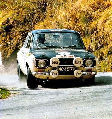 Chris Sclater - Bob de Jong
7º Rally Firestone 1973. Ford Escort RS 1600 MKI (RWC457K). Clasificado 4º.

Del 6 al 8 de Abril. Coef. 7,4.
Puntuable para el Campeonato de Europa de Rallyes para conductores.
Organizador Real Peña Motorista de Vizcaya.

El Rally tenia un total de 1505 Km de los que 383 Km divididos en 27 tramos, eran especiales.

Se inscribieron 96 equipos, tomaron la salida 71, finalizaron 27.@
Palabras clave: Ford;Escort;MKI;Firestone;1973