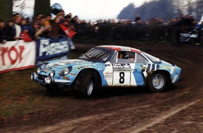 Jean-Pierre Nicolas - Claude Roure
22º Daily Mirror RAC Rally 1973. Alpine-Renault A110 1800 (2462 HN 76). Clasificado 5º.

Del 17 al 21 de Noviembre, London, York, Inglaterra.
Superficie: tierra - barro.

El Rally tenia un total de 3020 km de los que 540.02 km divididos en 80 tramos eran especiales.
10 de ellos fueron cancelados:
SS4 Bildworth de 2.41 km
SS5 Harlow de 2.41 km
SS8 Common de 3.22 km
SS9 Quarry de 2.41 km
SS10 Ludlow de 3.22 km
SS54 Rest and Be Thankful de 1.61 km
SS55 Strachur de 4.83 km
SS56 Loch Eck de 3.22 km
SS57 Loch Eckside de 9.66 km
SS58 Ardgartan de 4.83 km

Se inscribieron 241 equipos, tomaron la salida 198, finalizaron 91.@
Palabras clave: ;Alpine;Renault;A110;Gran_Bretaña;1973;RAC_Rally;Inglaterra