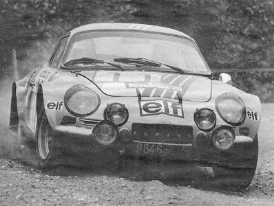 Jean-Pierre Nicolas - Michel Vial
44º Österreichische Alpenfahrt 1973. Renault-Alpine A110 1800 (9846 HL 76). Clasificado 5º.

Del 12 al 14 de Septiembre, Baden, Austria.
Superficie: tierra.

El Rallye tenia un total de 2,314.50 km de los que 324,50 km divididos en 31 tramos eran especiales (2 de ellos fueron cancelados, SS2 y SS22).

Se inscribieron 97 equipos, tomaron la salida 97, finalizaron 25.@
Palabras clave: ;Michel Vial;Austria;Renault;Alpine;A110;1973