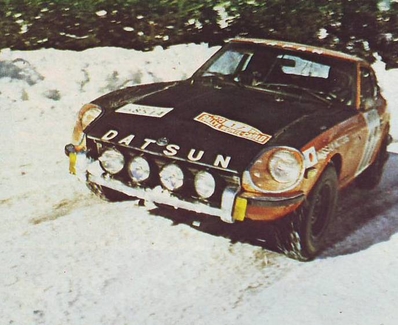 Richard Anthony (Tony) Fall - Mike Wood
42º Rallye Automobile de Monte-Carlo 1973. Datsun 240Z (TKS33SA8514). Clasificado 9º.

Del 19 al 26 de Enero, Monte-Carlo.
Superficie: asfalto - nieve.

El Rally tenia un total de 4800 km de los que 456.50 km divididos en 18 tramos eran especiales, (2 ellas fueron canceladas SS10 Col de la Porte de 18.25 Km y SS11 La Cabanette de 18.25Km).

Tomaron la salida 278 equipos, finalizaron 51.@
Palabras clave: Tony_Fall;Datsun;Montecarlo;1973;nieve