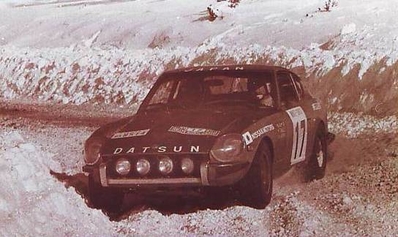 Richard Anthony (Tony) Fall - Mike Wood
42º Rallye Automobile de Monte-Carlo 1973. Datsun 240Z (TKS33SA8514). Clasificado 9º.

Del 19 al 26 de Enero, Monte-Carlo.
Superficie: asfalto - nieve.

El Rally tenia un total de 4800 km de los que 456.50 km divididos en 18 tramos eran especiales, (2 ellas fueron canceladas SS10 Col de la Porte de 18.25 Km y SS11 La Cabanette de 18.25Km).

Tomaron la salida 278 equipos, finalizaron 51.@
Palabras clave: Tony_Fall;Datsun;Montecarlo;1973;nieve