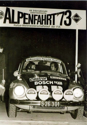 Franz Wittmann sen. - Hans Siebert
44º Österreichische Alpenfahrt 1973. Volkswagen 1303S (S 26.301). Clasificado 12º.

Del 12 al 14 de Septiembre, Baden, Austria.
Superficie: tierra.

El Rallye tenia un total de 2,314.50 km de los que 324,50 km divididos en 31 tramos eran especiales (2 de ellos fueron cancelados, SS2 y SS22).

Se inscribieron 97 equipos, tomaron la salida 97, finalizaron 25.@
Palabras clave: Austria;Volkswagen;1973;Parque_Cerrado