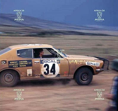 Brian Barton - Chris Frayer
21º East African Safari Rally 1973. Datsun 180B. Clasificado 15º.

Del 19 al 23 de Abril, Nairobi, Kenya.
Superficie: tierra

Se inscribieron 89 equipos, tomaron la salida 89, finalizaron 18.@
Palabras clave: Datsun;Safari;1973