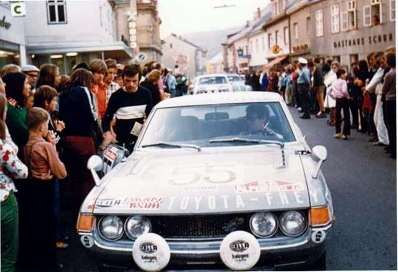 Jörg Selan - Walter Knar
44º Österreichische Alpenfahrt 1973. Toyota Celica GT 1600 (N 453.098). Clasificado 20º.

Del 12 al 14 de Septiembre, Baden, Austria.
Superficie: tierra.

El Rallye tenia un total de 2,314.50 km de los que 324,50 km divididos en 31 tramos eran especiales (2 de ellos fueron cancelados, SS2 y SS22).

Se inscribieron 97 equipos, tomaron la salida 97, finalizaron 25.@
Palabras clave: Toyota;Celica;GT;Austria;1973;Parque_Cerrado