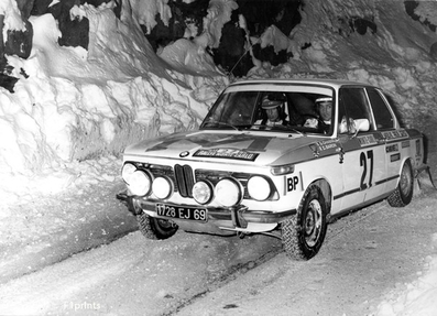 Guy Chasseuil - Christian Baron
42º Rallye Automobile de Monte-Carlo 1973. BMW 2002 TI (1728 EJ 69). Clasificado 24º.

Del 19 al 26 de Enero, Monte-Carlo.
Superficie: asfalto - nieve.

El Rally tenia un total de 4800 km de los que 456.50 km divididos en 18 tramos eran especiales, (2 ellas fueron canceladas SS10 Col de la Porte de 18.25 Km y SS11 La Cabanette de 18.25Km).

Tomaron la salida 278 equipos, finalizaron 51.@
Palabras clave: ;Christian_Baron;BMW;2002;TI;Montecarlo;1973;nieve