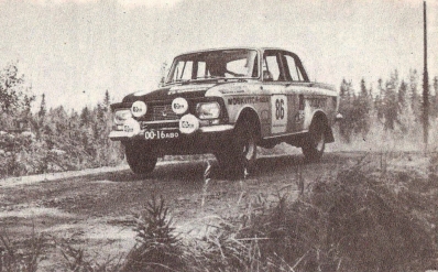 Stasys Brundza - Viktor Ilyin
23º Jyväskylän Suurajot - Rally of the 1000 Lakes 1973. Moskvich 412 (00.16 ABO). Clasificado 27º.

Del 3 al 5 de Agosto, Jyväskylä.
Superficie: tierra.

El Rally tenia un total de 2079.00 km de los que 517.20 km divididos en 43 tramos eran especiales.

Se inscribieron 122 equipos, tomaron la salida 109, finalizaron 55.@
Palabras clave: Moskvich;Finlandia;1973