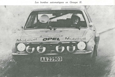 Sylvia Österberg - Inga-Lill Edenring
42º Rallye Automobile de Monte-Carlo 1973. Opel Ascona 1.9 SR. Clasificada 28ª y 1ª en Copa de Damas.

Del 19 al 26 de Enero, Monte-Carlo.
Superficie: asfalto - nieve.

El Rally tenia un total de 4800 km de los que 456.50 km divididos en 18 tramos eran especiales, (2 ellas fueron canceladas SS10 Col de la Porte de 18.25 Km y SS11 La Cabanette de 18.25Km).

Tomaron la salida 278 equipos, finalizaron 51.@
Palabras clave: Sylvia_Osterberg;Opel;Ascona;Montecarlo;1973;Mujeres;Womens