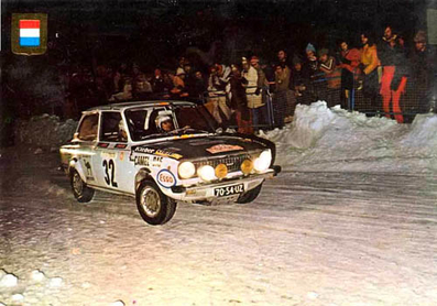 Claude Laurent - Jacques Marché
42º Rallye Automobile de Monte-Carlo 1973. DAF 66 (70-54-UZ). Clasificado 30º.

Del 19 al 26 de Enero, Monte-Carlo.
Superficie: asfalto - nieve.

El Rally tenia un total de 4800 km de los que 456.50 km divididos en 18 tramos eran especiales, (2 ellas fueron canceladas SS10 Col de la Porte de 18.25 Km y SS11 La Cabanette de 18.25Km).

Tomaron la salida 278 equipos, finalizaron 51.@
Palabras clave: ;DAF66;Montecarlo;1973;nieve