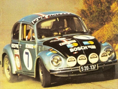 Harry Källström - Claes Billstam
21º Acropolis Rally 1973. Volkswagen Escarabajo 1303 S (S 20.137). Abandonó por  el alternador en SS10 Deskati de 24.60 Km.

Del 23 al 27 de Mayo, Atenas, Grecia.
Superficie: tierra.

El Rally tenia un total de 3336.15 Km de los que 556.35 Km divididos en 47 tramos eran especiales (2 de ellos fueron cancelados SS20 Pilion de 19.30 Km y SS33 Klitoria de 9.90 Km).

Tomaron la salida 83 equipos, finalizaron 11.@
Palabras clave: ;Volkswagen;Grecia;Acropolis;1973