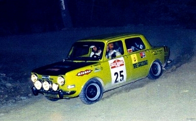 Dario Trucco - Ettore Tesio
15º Rally Sanremo 1973. Simca Rallye 2. Abandonó, desconocemos el motivo y en que especial.

Del 10 al 13 de Octubre, Sanremo, Liguria, Imperia, Italia.
Superficie: asfalto - tierra.

El Rally tenia un total de 1791.00 km, de los que 369.30 km divididos en 37 tramos eran especiales (2 de ellas fueron canceladas, SS11 y SS16 Del Serre 1 y 2 de 7.5 km).

Se inscribieron 120 equipos, tomaron la salida 107, finalizaron 36.
Palabras clave: Simca;Rallye;Sanremo;1973