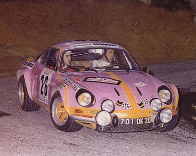 Gilbert Casanova - Rolland
17º Tour de Corse 1973. Alpine-Renault A110 (7 D 1 DK 20). Abandonó.

Del 1 al 2 de Diciembre, Ajaccio, Córcega, Francia.
Superficie: asfalto - nieve.

El Rally tenia un total de 1080 km de los que 511.70 km divididos en 21 tramos eran especiales.
8 de ellos fueron cancelados, de SS8 a SS15).
SS8 Argiusta - Forciolo de 15.40 km.
SS9 Bottacina - Cortichiato de 10.50 km.
SS10 Tavera - Bastelica de 17.10 km.
SS11 Bastelica - Cauro de 18.80 km.
SS12 Panelca - Ghisoni de 34.60 km.
SS13 Ghisoni - Cross de 16.60 km.
SS14 Muracciole - Rospigliani de 13.00 km.
SS15 Ponte Leccia - Morosaglia de 13.90 km.

Se inscribieron 50 equipos, tomaron la salida 50, finalizaron 22.
@
Palabras clave: Renault;Alpine;Corse;Corcega;1973