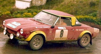 Alcide Paganelli - Domenico (Ninni) Russo
8º TAP Rallye de Portugal 1974. Fiat Abarth 124 Spider. Clasificado 2º.

Del 20 al 23 de Marzo, Estoril, Portugal.
Superficie: asfalto - tierra.

El Rally tenia un total de 2057.00 km de los que 455.00 km divididos en 32 tramos eran especiales.

Se inscribieron 126 equipos, tomaron la salida 120, finalizaron 36.@
Palabras clave: ;Fiat;Abarth;Rallye;1974