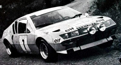 Jean-Luc Thérier - Michel Vial
18º Tour de Corse 1974. Alpine-Renault A310 1800 (4220 HV 76). Clasificado 3º.

Del 30 de Noviembre al 1 de Diciembre, Bastia, Córcega, Francia.
Superficie: asfalto.

El Rally tenia un total de 1292 km, de los que 374.90 km divididos en 14 tramos eran especiales.

Tomaron la salida 102 equipos, finalizaron 24.@
Palabras clave: ;Renault;Alpine;Corcega;1974;Corse