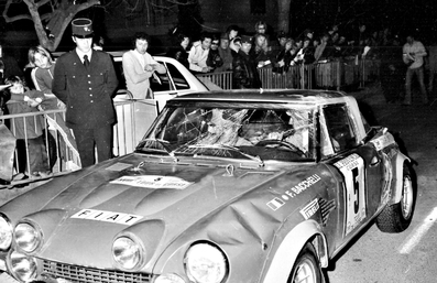 Fulvio Bacchelli - Bruno Scabini
18º Tour de Corse - Rallye de France 1974. Fiat 124 Abarth Spider. Clasificado 6º.

Del 30 de Noviembre al 1 de Diciembre, Bastia, Córcega, Francia.
Superficie: asfalto.

El Rally tenia un total de 1292 km, de los que 374.90 km divididos en 14 tramos eran especiales.

Tomaron la salida 102 equipos, finalizaron 24.@
Palabras clave: ;Fiat;Abarth;Spider;Corse;Corcega;1974