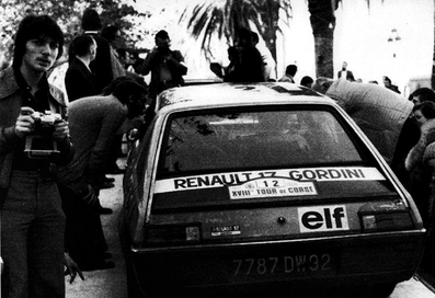 Jean-François Piot - Jacques Jaubert
18º Tour de Corse - Rallye de France 1974. Renault 17 Gordini (7787-DW92). Clasificado 8º.

Del 30 de Noviembre al 1 de Diciembre, Bastia, Córcega, Francia.
Superficie: asfalto.

El Rally tenia un total de 1292 km, de los que 374.90 km divididos en 14 tramos eran especiales.

Tomaron la salida 102 equipos, finalizaron 24.@
Palabras clave: ;Renault;Gordini;Corse;Corcega;1974