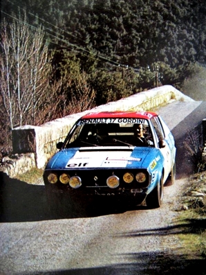 Jean-François Piot - Jacques Jaubert
18º Tour de Corse - Rallye de France 1974. Renault 17 Gordini (7787-DW92). Clasificado 8º.

Del 30 de Noviembre al 1 de Diciembre, Bastia, Córcega, Francia.
Superficie: asfalto.

El Rally tenia un total de 1292 km, de los que 374.90 km divididos en 14 tramos eran especiales.

Tomaron la salida 102 equipos, finalizaron 24.@
Palabras clave: ;Renault;Gordini;Corse;Corcega;1974
