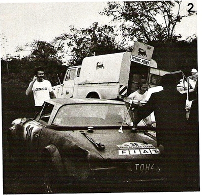 Robin Ulyate -  Ivan Smith
22º East African Safari 1974. Fiat 124 Abarth Rallye (TO H47496). Clasificado 10º.

De 11 al 15 de Abril, Nairobi, Kenya, Africa.
Superficie: tierra.

El Rally tenia un total de 5557.00 km, desconocemos cuantos controles horarios habían.

Tomaron la salida 99 equipos, finalizaron 16.@
Palabras clave: Fiat;Abarth;Spider;Safari;1974