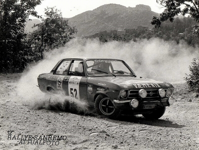 Pedretti - Cagnoli
16º Rally San Remo 1974. Opel Ascona (261811-NO). Clasificado 11º.

Del 2 al 5 de Noviembre, Sanremo, Italia.
Superficie: asfalto

El Rally tenia un total de 1805.00 km de los que 408.40 km divididos en 38 tramos eran especieles.

Tomaron la salida 106 equipos, finalizaron 54.@
Palabras clave: Opel;Ascona;Sanremo;1974