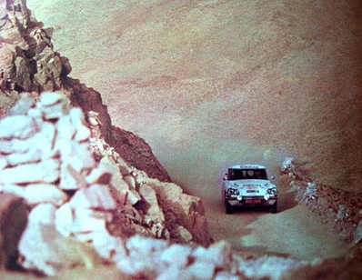 Andre Welinski â€“ Ken Tubman â€“ Jim Reddiex
Rally Londres-Sahara-Múnich 1974, Cintroà«n  DS23, Clasificado 1º. Anecdota: estuvieron retenidos en la frontera de Niger unas 6 horas porque un mes antes cuando pasaron de reconocimiento, prometieron a los guardias que les llevarian Whisky y Tabaco, algo de lo cual se olvidaron, pero los guardias no@
Palabras clave: UDT;Londres;Sahara;Munich;1974;Citroen