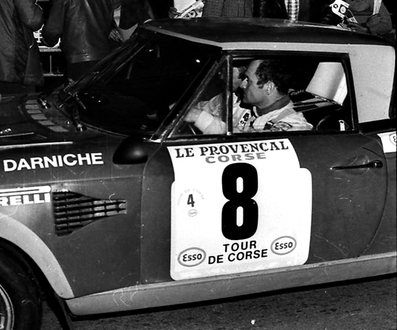 Bernard Darniche - Alain Mahé
18º Tour de Corse - Rallye de France 1974. Fiat Abarth 124 Rallye. Abandonó por el diferencial del coche.

Del 30 de Noviembre al 1 de Diciembre, Bastia, Córcega, Francia.
Superficie: asfalto.

El Rally tenia un total de 1292 km, de los que 374.90 km divididos en 14 tramos eran especiales.

Tomaron la salida 102 equipos, finalizaron 24.@
Palabras clave: ;Fiat;Abarth;Corcega;1974;Corse;Personajes