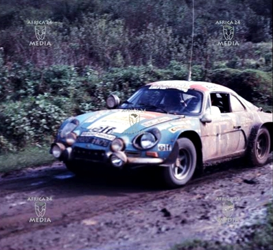 Jean-Luc Thérier - Vincent Laverne
22º East African Safari 1974. Alpine-Renault A110 1800 (9026 HN 76). Abandonó por la suspensión del coche.

De 11 al 15 de Abril, Nairobi, Kenya, Africa.
Superficie: tierra.

El Rally tenia un total de 5557.00 km, desconocemos cuantos controles horarios habían.

Tomaron la salida 99 equipos, finalizaron 16.@
Palabras clave: ;Renault;Alpine;Safari;1974