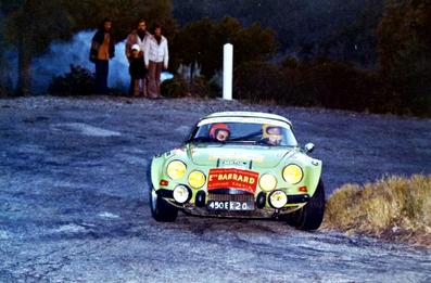 Mercier - Doat
18º Tour de Corse - Rallye  1974. Alpine-Renault A110 (450 EK 20). Abandonó.

Del 30 de Noviembre al 1 de Diciembre, Bastia, Córcega, Francia.
Superficie: asfalto.

El Rally tenia un total de 1292 km, de los que 374.90 km divididos en 14 tramos eran especiales.

Tomaron la salida 102 equipos, finalizaron 24.@
Palabras clave: Renault;Alpine;Corse;Corcega;1974