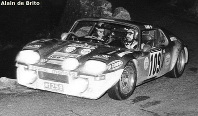 Auguste Turiani (Tchine) - David Philippe
19º Tour de France Automobile 1974. Jidé (1259). Abandonó.
El Sr. Philippe, el copiloto, era un representante de la FIA.

Del 13 al 22 de Septiembre, Tarbes-Nice, Occitánia, Alpes Marítimos, Francia.
Superficie: asfalto.

El Rally tenía 1060.40 km cronometrados divididos en 14 tramos especiales.

Tomaron la salida 89 equipos, finalizaron 42.

© Alain de Brito.@
Palabras clave: Jide;Tour_France_Automobile;1974