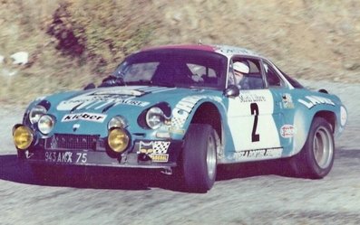 Jacques Henry - Maurice Gelin
18º Critérium des Cévennes 1975. Alpine-Renault A110 1800 (943 AKX 75). Clasificado 1º.

Del 22 al 23 de Noviembre, Vigan-Ganges.
Superficie: asfalto.

La prueba tenia un total de 577.00 km de los que 290.40 km divididos en 22 tramos eran especiales.

Tomaron la salida 165 equipos, finalizaron 66.@
Palabras clave: Jacques_Henry;Maurice_Gelin;Criterium_Cevennes;Renault;Alpine;A110;1975