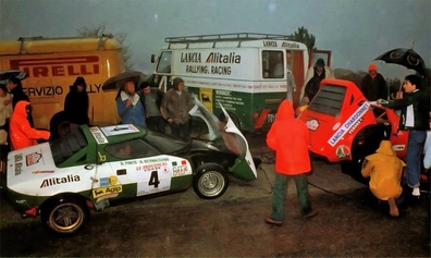 Asistencia en el 19º Tour de Corse 1975
En los Lancia Stratos HF de:

#4 (TO L80931) de Raffaele Pinto - Arnaldo Bernacchini, abandonó por la suspensión del coche.

El otro #6 (EE 72930) es el de Bernard Darniche - Alain Mahé, clasificado 1º.

Del 8 al 9 de Noviembre, Ajaccio, Córcega, Francia.
Superficie: asfalto.

El Rally tenia un total de 1340.00 km de los que 479.40 km divididos en 10 tramos eran especiales (3 de ellos fueron cancelados, SS3 Luri - Canari de 23.70 km, SS4 San Prieto - Pietra Moneta de 34.00 km y SS5 RF9 - N195 de 29.80 km).

Tomaron la salida 77 equipos, finalizaron 22.

En esta edición habí­an 2 tramos de mas de 100 Km:
SS1 Panelca - Ponte Leccia de 158 Km
SS8 Zonza - Abaccia de 120 Km.@
Palabras clave: ;Lancia;Stratos;Corse;Corcega;1975;Asistencias