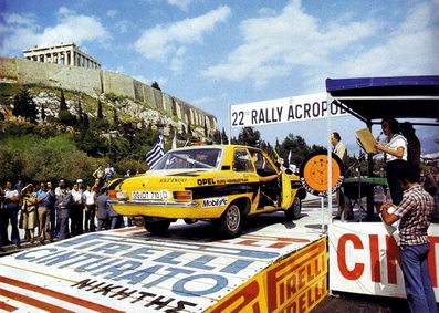 Walter Röhrl - Jochen Berger
22º Acropolis Rally 1975. Opel Ascona 1.9 SR (GG-DT 710). Clasificado 1º.

Del 24 al 31 de Mayo, Atenas, Grecia.
Superficie: tierra.

El Rally se dividia en 4 etapas con un total de 2639.88 km de los que 580.00 km divididos en 49 tramos eran especiales.

Tomaron la salida 87 equipos, finalizaron 17.@

Palabras clave: Walter_Röhrl;Jochen_Berger;Opel;Ascona;Acropolis;Grecia;1975;Parque_Cerrado