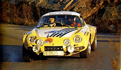 Juan Carlos Pradera - Juan Jose Petisco
23º Rally Costa Brava 1975. Alpine-Renault A110 1800 (VA-0525-C). Clasificado 2º.
Gr.4 FASA Renault.

Del 14 al 16 de Febrero.
Superficie: Asfalto - tierra

El Rally tenia un total de 334,50 km cronometrados.

Tomaron la salida 78 equipos, finalizaron 23.@
Palabras clave: Alpine;Renault;Costa_Brava;1975