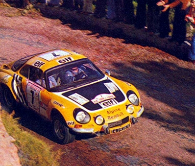 Jean-Pierre Nicolas - Vincent Laverne
19º Tour de Corse 1975. Alpine-Renault A110 1800. (1475 JB 76). Clasificado 2º.

Del 8 al 9 de Noviembre, Ajaccio, Córcega, Francia.
Superficie: asfalto.

El Rally tenia un total de 1340.00 km de los que 479.40 km divididos en 10 tramos eran especiales (3 de ellos fueron cancelados, SS3 Luri - Canari de 23.70 km, SS4 San Prieto - Pietra Moneta de 34.00 km y SS5 RF9 - N195 de 29.80 km).

Tomaron la salida 77 equipos, finalizaron 22.

En esta edición habí­an 2 tramos de mas de 100 Km:
SS1 Panelca - Ponte Leccia de 158 Km
SS8 Zonza - Abaccia de 120 Km.@
Palabras clave: ;Renault;Alpine;Corse;Corcega;1975