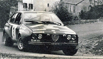 Jean-Claude Andruet - Yves Jouanny
19º Tour de Corse - Rallye de France 1975. Alfa Romeo Alfetta GTV 2.0 America (MI V85167). Clasificado 3º.

Del 8 al 9 de Noviembre, Ajaccio, Córcega, Francia.
Superficie: asfalto.

En esta edición habían 2 tramos de mas de 100 Km, SS1 Panelca - Ponte Leccia de 158 Km y SS8 Zonza - Abaccia de 120 Km.
El Rally tenia un total de 1340 km de los que 479.40 km divididos en 10 tramos eran especiales, (3 de ellos fueron cancelados SS3
Luri - Canari de 23.70 Km, SS4 San Pietro - Pietra Moneta de 34.00 Km, SS5 RF9 - N195 de 29.80 Km).

Tomaron la salida 77 equipos, finalizaron 22.@
Palabras clave: Corse;Corcega;Alfa;Romeo;Alfetta;GT;1975