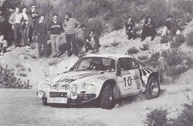 Lucas "Gregorio" Sainz - Jose Zorita
23º RACE Rally de España 1975. Alpine-Renault A110 1800 (VA-0524-C). Clasificado 3º.

Del 24 al 26 de Octubre.
Superficie: asfalto - tierra.
La segunda pasada en tierra, solo los 30 primeros clasificados podían correrla.

Tomaron la salida 64 equipos, finalizaron 19.@
Palabras clave: Alpine;Renault;España;Spain;1975