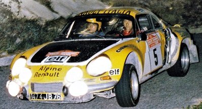 Jean-Luc Thérier - Michel Vial
17º Rally Sanremo 1975. Alpine-Renault A110 1800 (1474 JB 76). Clasificado 3º.

Del 1 al 4 de Octubre, Sanremo, Imperia, Liguria, Italia.
Supeerficie: tierra - asfalto.

El Rally tenia un total de 1736.00 km de los que 977.00 km divididos en 39 tramos eran especiales.

Tomaron la salida 118 equipos, finalizaron 33.@
Palabras clave: Jean-Luc_Therier;Renault;Alpine;A110;Sanremo;1975