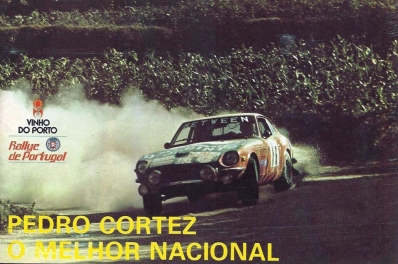 Pedro Cortez - Teixeira Gomes
9º Rallye de Portugal - Vinho do Porto 1975. Datsun 260Z. Clasificado 5º.

Del 18 al 21 de Julio, Estoril, Cascais, Lisboa, Portugal.
Superficie: asfalto - tierra.

El Rally tenia un total de 2006.50 Km de los que 514.80 Km divididos en 34 tramos eran especiales.

Tomaron la salida 73 equipos, finalizaron 22.@
Palabras clave: Datsun;Portugal;1975