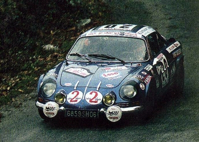 Michèle Mouton - Françoise Conconi
19º Tour de Corse 1975. Alpine-Renault A110 1800 (6859 SH 06). Clasificada 7º.

Del 8 al 9 de Noviembre, Ajaccio, Córcega, Francia.
Superficie: asfalto.

El Rally tenia un total de 1340.00 km de los que 479.40 km divididos en 10 tramos eran especiales (3 de ellos fueron cancelados, SS3 Luri - Canari de 23.70 km, SS4 San Prieto - Pietra Moneta de 34.00 km y SS5 RF9 - N195 de 29.80 km).

Tomaron la salida 77 equipos, finalizaron 22.

En esta edición habí­an 2 tramos de mas de 100 Km:
SS1 Panelca - Ponte Leccia de 158 Km
SS8 Zonza - Abaccia de 120 Km.
@
Palabras clave: Michele_Mouton;Renault;Alpine;Corcega;Corse;1975;Mujeres;Womens