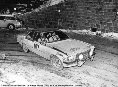 Engelbert Hopfgartner - Alfred Pibernig
43º Rallye Automobile de Monte-Carlo 1975. Opel Commodore GS/E (K 42.184). Clasificado 27º.

Del 15 al 23 de Enero, Monte Carlo.
Superficie: asfalto - nieve.

El Rally tenia un total de 2,345.00 Km de los que 472.00 Km divididos en 22 tramos eran especiales.

Se inscribieron 114 equipos, tomaron la salida 96, finalizaron 43.@
Palabras clave: Opel;Commodore;Montecarlo;1975;nieve