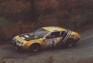 Jean-Luc Thérier - Michel Vial
19º Tour de Corse 1975. Alpine-Renault A310 1800 (6721 JB 76). Abandonó por accidente.

En esta edición habí­an 2 tramos de mas de 100 Km:
SS1 Panelca - Ponte Leccia de 158 Km
SS8 Zonza - Abaccia de 120 Km.

Del 8 al 9 de Noviembre, Ajaccio, Córcega, Francia.
Superficie: asfalto.

El Rally tenia un total de 1340.00 km de los que 479.40 km divididos en 10 tramos eran especiales (3 de ellos fueron cancelados, SS3 Luri - Canari de 23.70 km, SS4 San Prieto - Pietra Moneta de 34.00 km y SS5 RF9 - N195 de 29.80 km).

Tomaron la salida 77 equipos, finalizaron 22.
@
Palabras clave: ;Renault;Alpine;A310;Corcega;Corse;1975