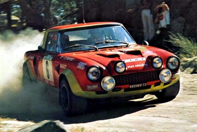 Alcide Paganelli - Domenico (Ninni) Russo
9º Rallye de Portugal - Vinho do Porto 1975. Fiat 124 Abarth Rallye (TO-K85989). Abandonó por la dirección del coche.

Del 18 al 21 de Julio, Estoril, Cascais, Lisboa, Portugal.
Superficie: asfalto - tierra.

El Rally tenia un total de 2,006.50 Km de los que 514.80 Km divididos en 34 tramos eran especiales.

Tomaron la salida 73 equipos, finalizaron 22.@
Palabras clave: ;Fiat;Abarth;Spider;Portugal;1975
