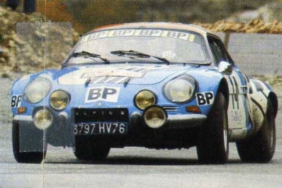 Francis Serpaggi - Dominique Subrini
19º Tour de Corse 1975. Renault-Alpine A110 (3797 HV 76). Abandonó por accidente.

Del 8 al 9 de Noviembre, Ajaccio, Córcega, Francia.
Superficie: asfalto.

En esta edición habían 2 tramos de mas de 100 Km, SS1 Panelca - Ponte Leccia de 158 Km y SS8 Zonza - Abaccia de 120 Km.

El Rally tenia un total de 1340 km de los que 479.40 km divididos en 10 tramos eran especiales, (3 de ellos fueron cancelados SS3
Luri - Canari de 23.70 Km, SS4 San Pietro - Pietra Moneta de 34.00 Km, SS5 RF9 - N195 de 29.80 Km).

Tomaron la salida 77 equipos, finalizaron 22.@
Palabras clave: ;Renault;Alpine;Corse;Corcega;1975