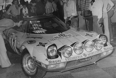 Jorge Bagration - Ignacio Leulin
9º Rallye de Portugal - Vinho do Porto 1975. Lancia Stratos HF (EE-72029) Abandonó por el carter.

Del 18 al 21 de Julio, Estoril, Cascais, Lisboa, Portugal.
Superficie: asfalto - tierra.

El Rally tenia un total de 2,006.50 Km de los que 514.80 Km divididos en 34 tramos eran especiales.

Tomaron la salida 73 equipos, finalizaron 22.@
Palabras clave: Jorge_Bagration;Lancia;stratos;Portugal;1975;parque_cerrado