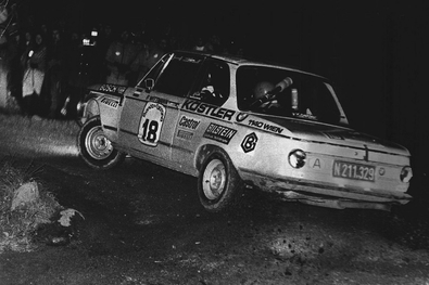 Franz Wittman sen. - Harald Gottlieb
23º Rally Costa Brava 1975. BMW 2002 Ti (N 211.329). Abandonó.
Bosch Racing Team

Del 14 al 16 de Febrero.
Superficie: Asfalto - tierra

El Rally tenia un total de 334,50 km cronometrados.

Tomaron la salida 78 equipos, finalizaron 23.@
Palabras clave: BMW;Costa_Brava;1975