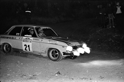 Angelo Presotto - Maurizio Perisinnot
17º Rallye Sanremo 1975. Opel Ascona 1.9 SR (PROVA TO 927). Abandonó, desconocemos el motivo.

Del 1 al 4 de Octubre, Sanremo, Imperia, Liguria, Italia.
Superficie: tierra - asfalto.

El Rally tenia un total de 1736.00 km de los que 977.00 km divididos en 39 tramos eran especiales.

Tomaron la salida 118 equipos, finalizaron 33.@
Palabras clave: Opel;Ascona;Sanremo;1975