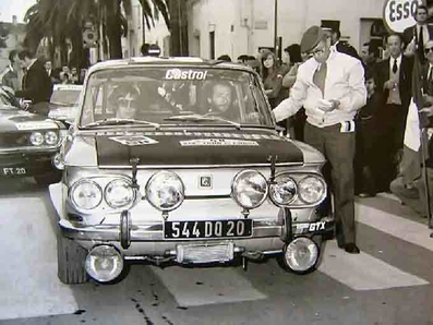 Jean-André Antonetti - J. Fabiani
19º Tour de Corse 1975. NSU 1300 (544 DQ 20). Abandonó.

En esta edición habí­an 2 tramos de mas de 100 Km:
SS1 Panelca - Ponte Leccia de 158 Km
SS8 Zonza - Abaccia de 120 Km.

Del 8 al 9 de Noviembre, Ajaccio, Córcega, Francia.
Superficie: asfalto.

El Rally tenia un total de 1340.00 km de los que 479.40 km divididos en 10 tramos eran especiales (3 de ellos fueron cancelados, SS3 Luri - Canari de 23.70 km, SS4 San Prieto - Pietra Moneta de 34.00 km y SS5 RF9 - N195 de 29.80 km).

Tomaron la salida 77 equipos, finalizaron 22.
@
Palabras clave: NSU;Corcega;Corse;1975