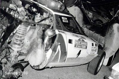 Asistencia del Equipo Lancia en el 18º Rally Sanremo 1976
En el Lancia Stratos HF (TO N41648) de Sandro Munari - Silvio Maiga, clasificado 2º.

Del 6 al 9 de Octubre, Sanremo, Imperia, Liguria, Italia.
Superficie: asfalto.

El Rally tenia un total de 1509 km de los que 780 Km divididos en 36 tramos eran especiales, (2 de ellos fueron cancelados SS9 y SS30).

Tomaron la salida 133 equipos, finalizaron 68.@
Palabras clave: Sandro_Munari;Silvio_Maiga;Lancia;Stratos;Sanremo;1976;Asistencias