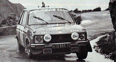 Hannu Mikkola - Jean Todt
20º Tour de Corse 1976. Peugeot 104 ZS (415 BHH 75). Clasificado 10º.

Del 6 al 7 de Noviembre, Ajaccio, Córcega, Francia.
Superficie: asfalto.

El Rally tenia un total de 1340.00 km de los que 630 km divididos en 9 tramos eran especiales.

Kilómetros de cada uno de los 9 tramos:
SS1 - Casta - Pietra Moneta de 17 Km
SS2 - Calvi - Liamone de 145,20 Km
SS3 - Aqua Doria - Stiliccione de 16,50 Km
SS4 - Porto - Vecchio - Prunelli de 166,40 Km
SS5 - Kamiesch - Bavella - Zonza de 28,60 Km
SS6 - Tavera - Bastelica de 17,10 Km
SS7 - Palneca - Francardo de 137,90 Km
SS8 - Morosaglia - Alistro de 76,40 Km
SS9 - Talasani - La Castanaccia - La Porta de 24,90 Km.

Tomaron la salida 88 equipos, finalizaron 11.
@
Palabras clave: ;Jean_Todt;Peugeot;Corse;Corcega;1976