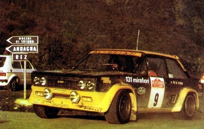 Maurizio Verini - Domenico (Ninni) Russo
18º Rallye Sanremo 1976. Fiat 131 Abarth (TO N92969). Abandonó quedando clasificado 43º.

Del 6 al 9 de Octubre, Sanremo, Imperia, Liguria, Italia.
Superficie: asfalto.

El Rally tenia un total de 1509 km de los que 780 Km divididos en 36 tramos eran especiales (2 de ellos fueron cancelados SS9 y SS30).

Tomaron la salida 133 equipos, finalizaron 68.@
Palabras clave: ;Fiat;Abarth;Sanremo;1976